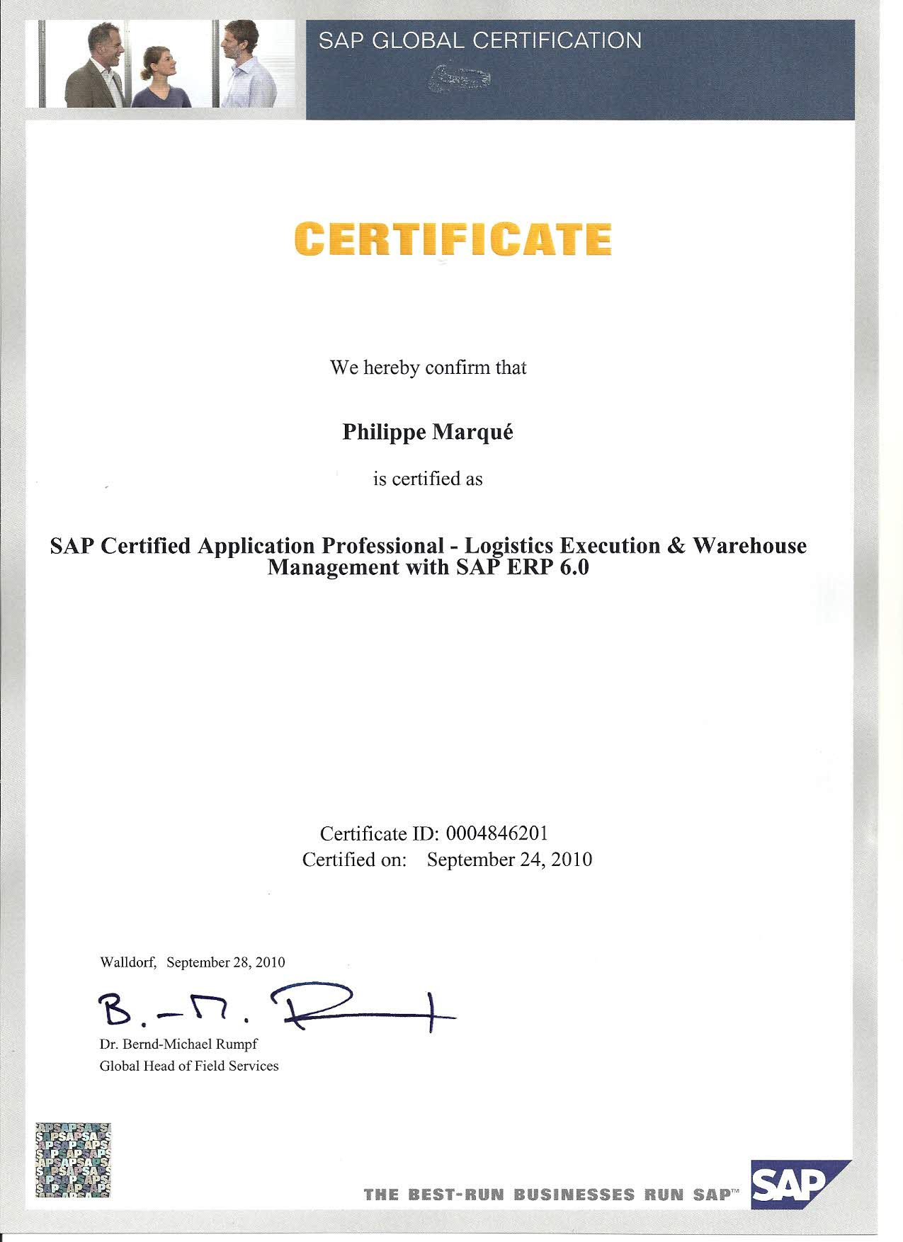 Certified SAP Professional WM LE